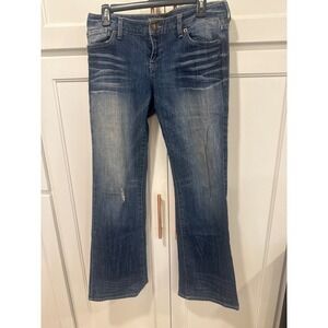 Express Women's BootcutJeans  Distressed Blue Denim Pants Stella Size 8r casual